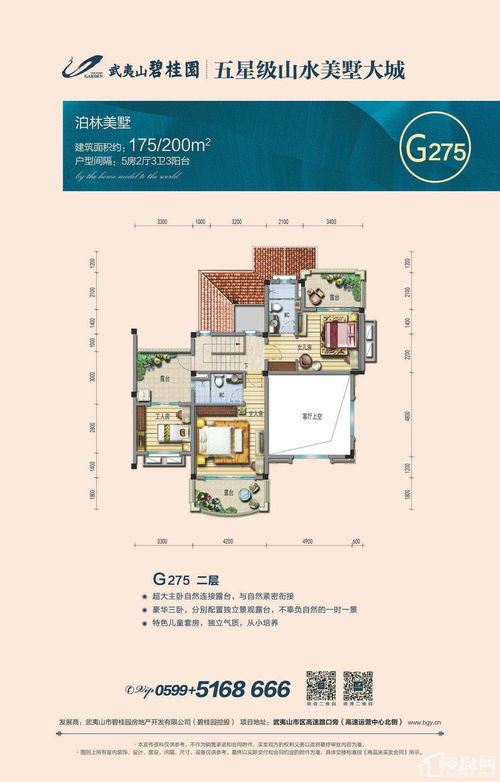 南平武夷山碧桂园3室2厅2卫户型图 南平楼盘网